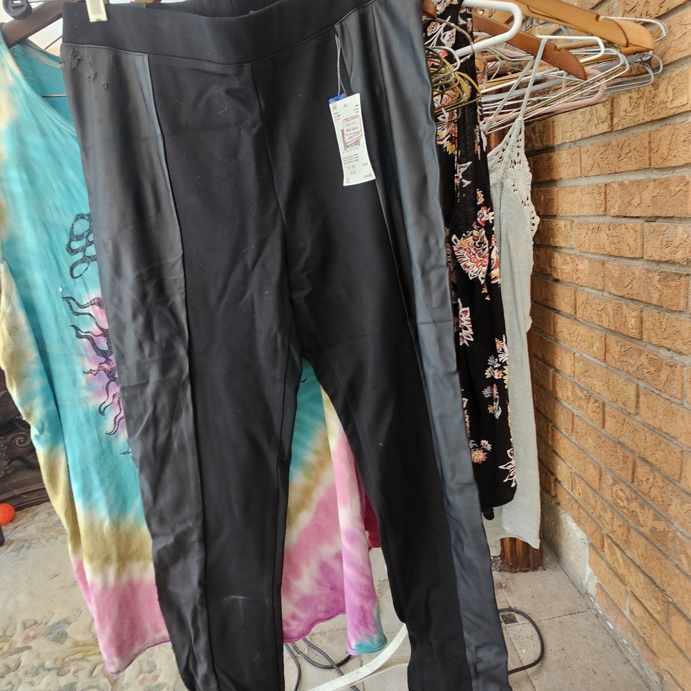 Black Faux Leather Leggings